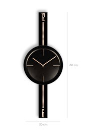 Wallity Reloj de Pared Decorativo Negro de 30 x 80 cm